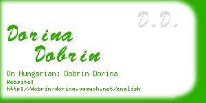 dorina dobrin business card